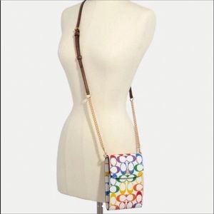 NEW RACHEL PHONE COACH CROSSBODY IN RAINBOW 🌈